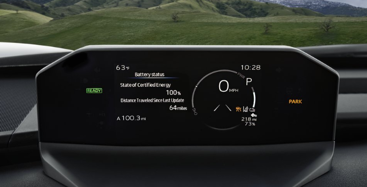 Detail digital instrument inside 2026 Solterra