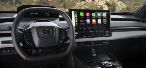 Interior detail of Trailseeker with touchscreen display