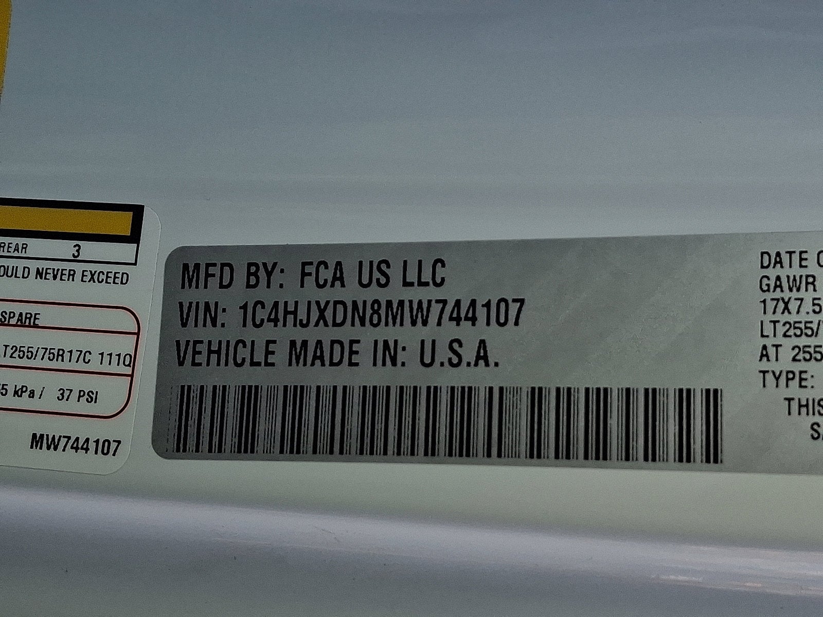 2021 Jeep Wrangler Unlimited Willys