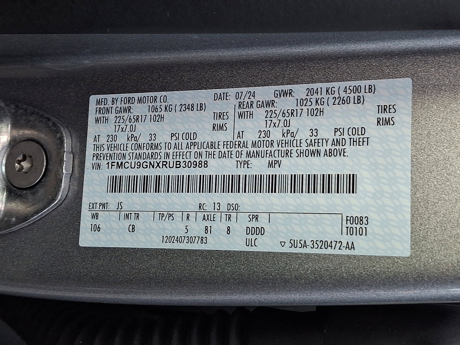 2024 Ford Escape Active