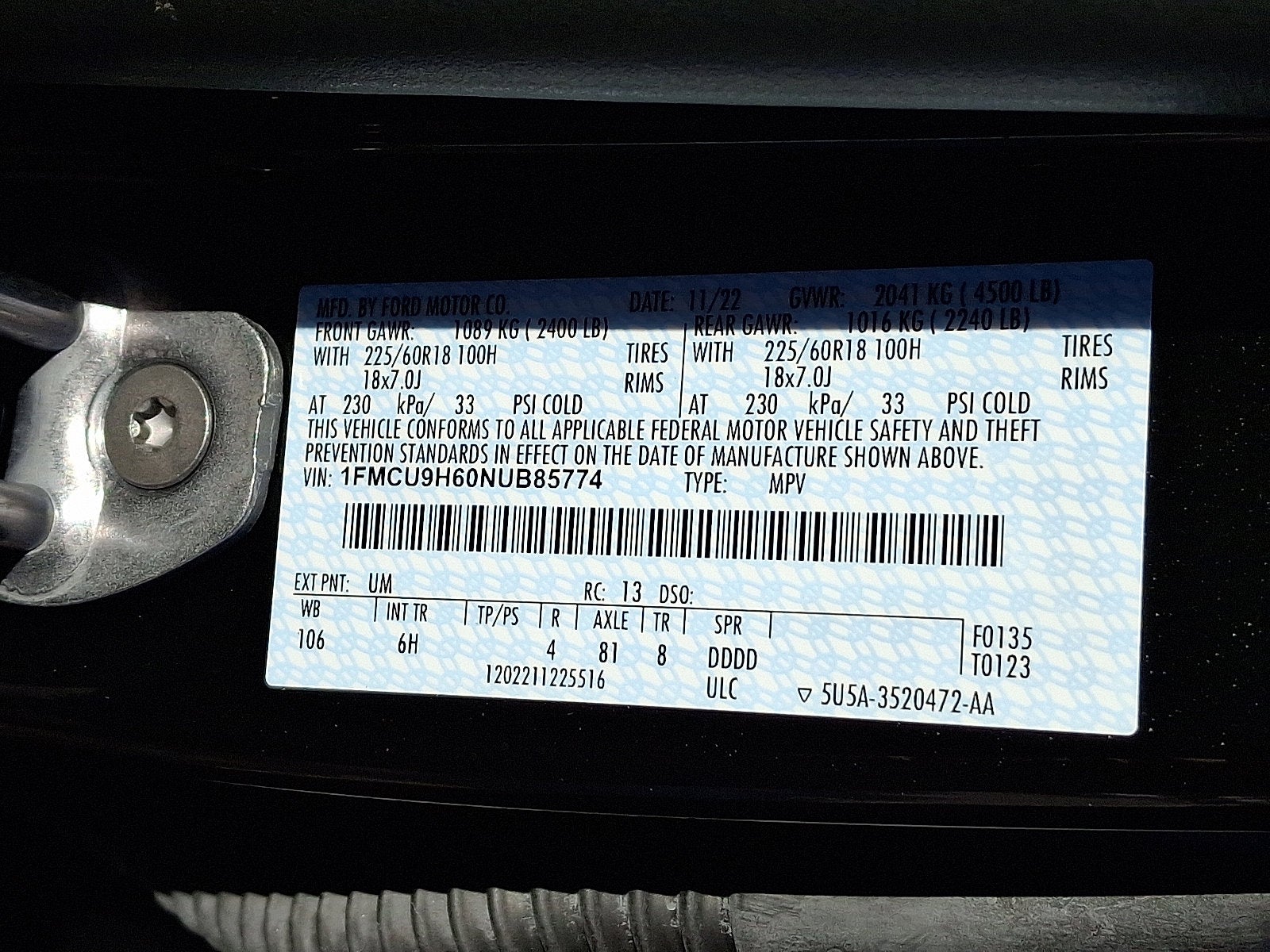 2022 Ford Escape SEL