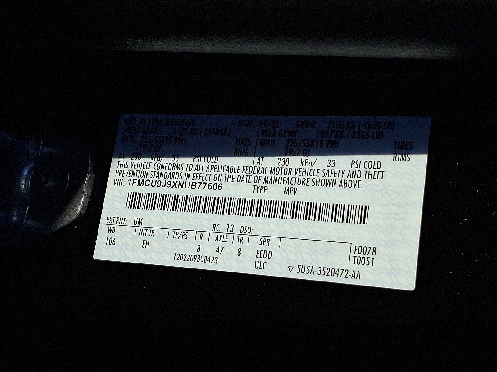 2022 Ford Escape Titanium