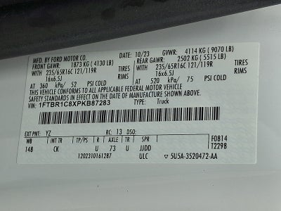 2023 Ford Transit 250 Cargo Van T-250 130" Med Rf 9070 GVWR RWD