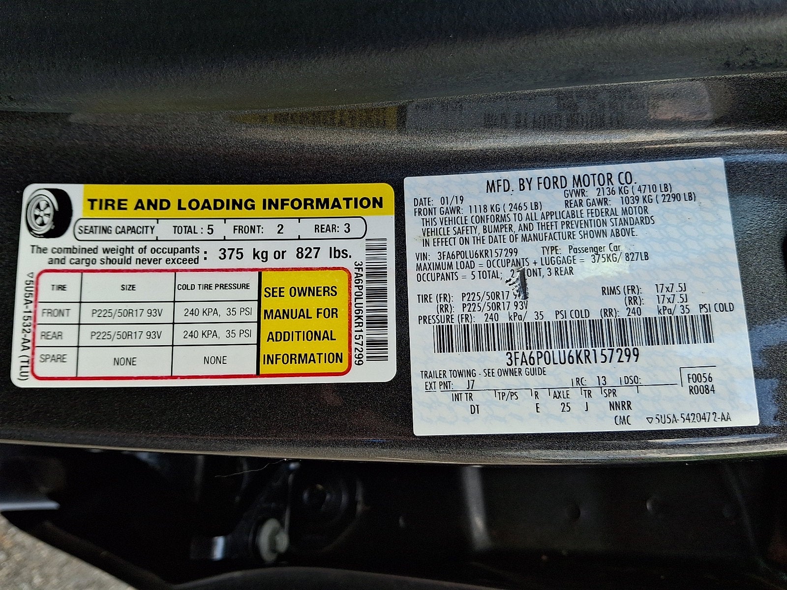 2019 Ford Fusion Hybrid SE