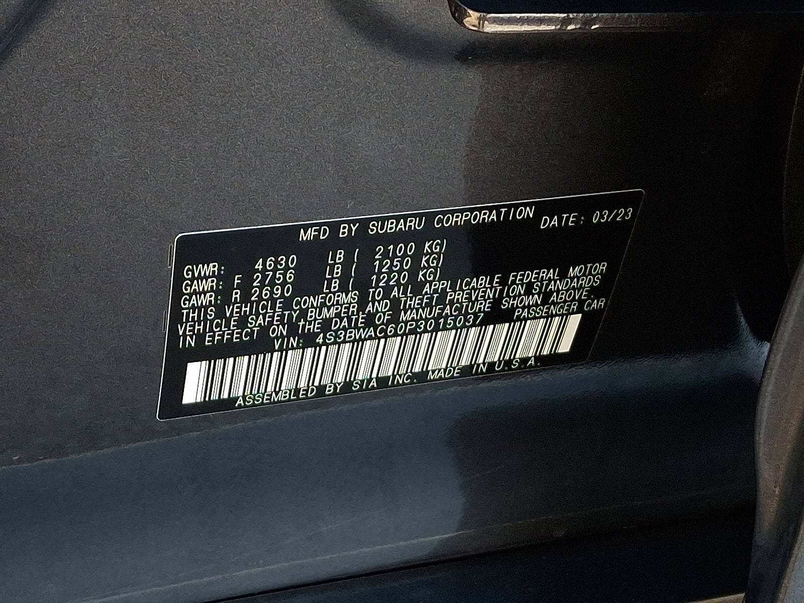 2023 Subaru Legacy Premium