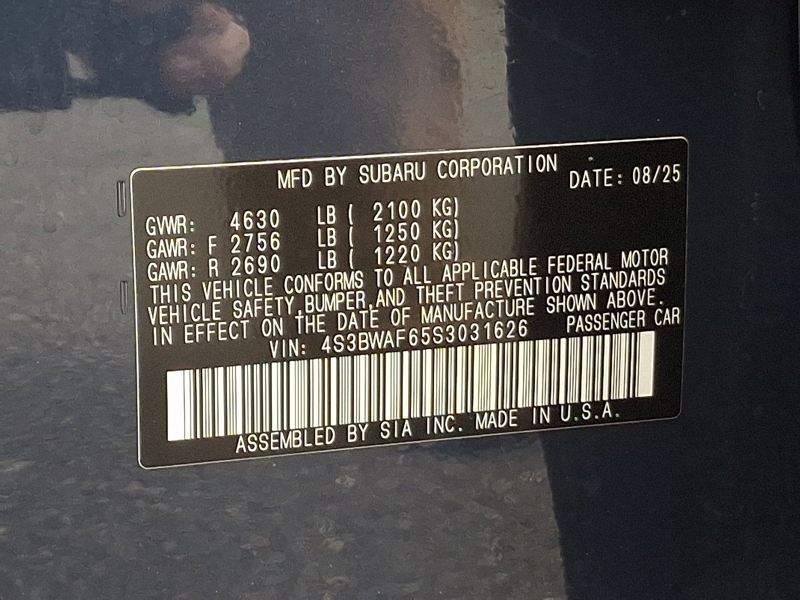 2025 Subaru Legacy Premium