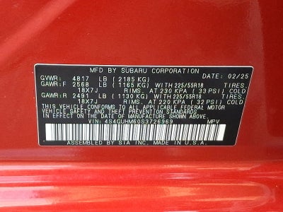 2025 Subaru Crosstrek Limited