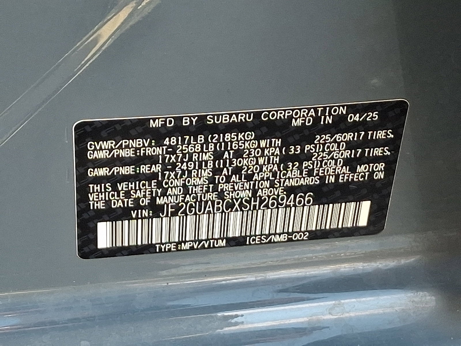 2025 Subaru Crosstrek AWD