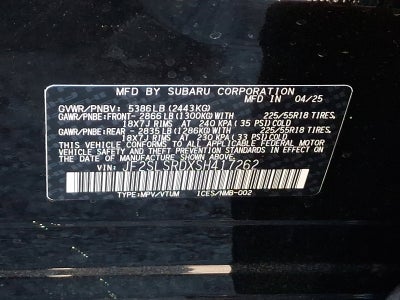 2025 Subaru Forester Limited Hybrid