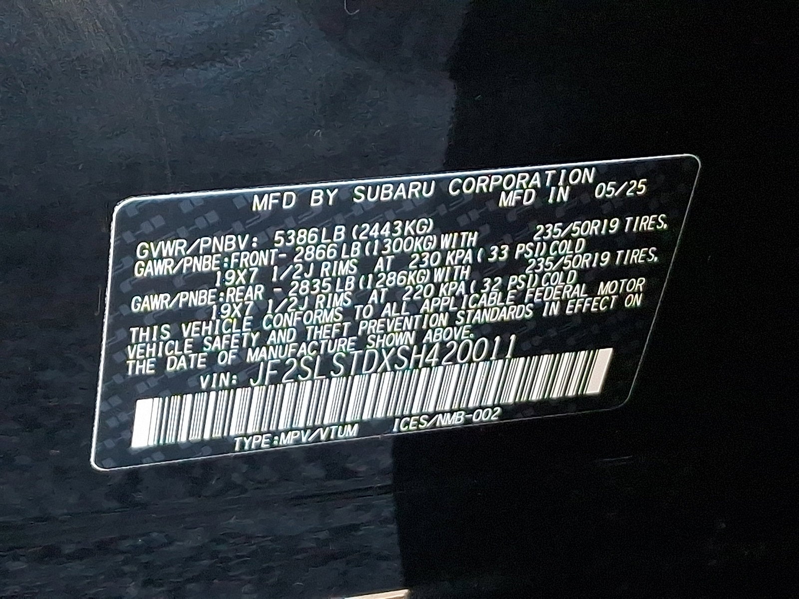 2025 Subaru Forester Touring Hybrid