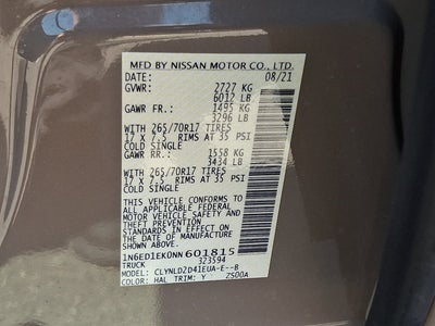 2022 Nissan Frontier PRO-4X