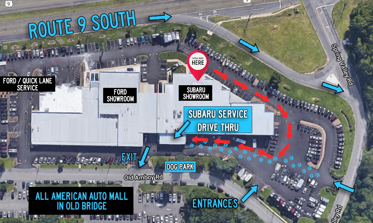 Subaru Service Drive Thru Map