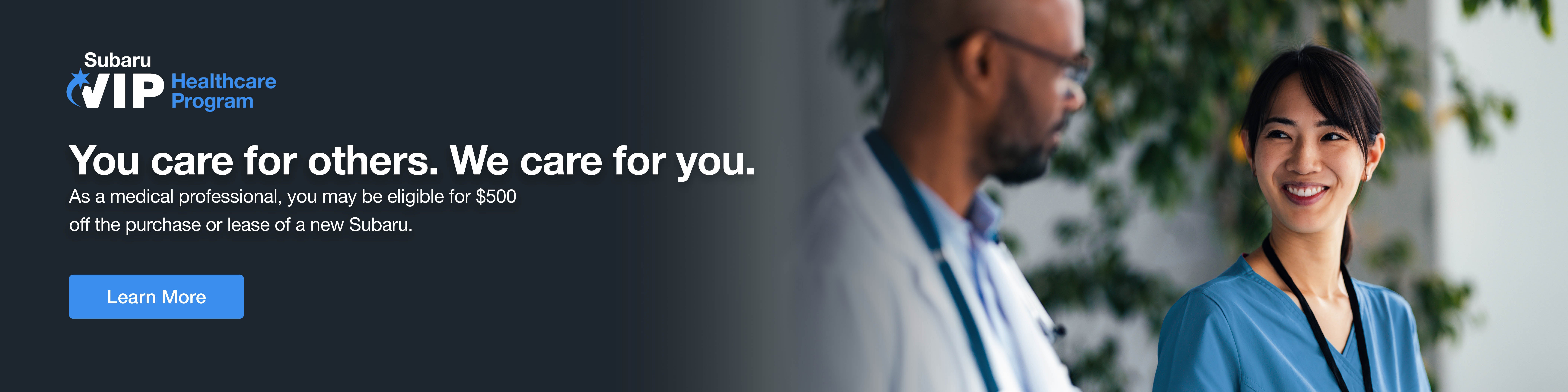 Subaru VIP Healthcare Program Banner